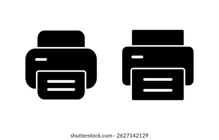 Ícone de impressão logotipo design. sinal e símbolo da impressora