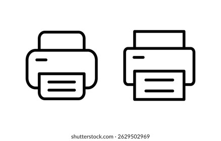 Ícone de impressão logotipo design. sinal e símbolo da impressora
