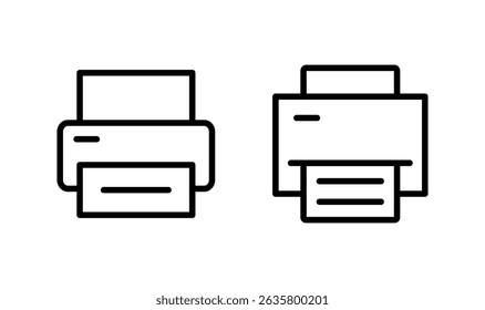 Ícone de impressão logotipo design. sinal e símbolo da impressora