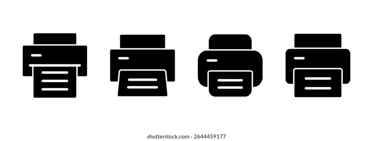 Ícone de impressão logotipo design. sinal e símbolo da impressora