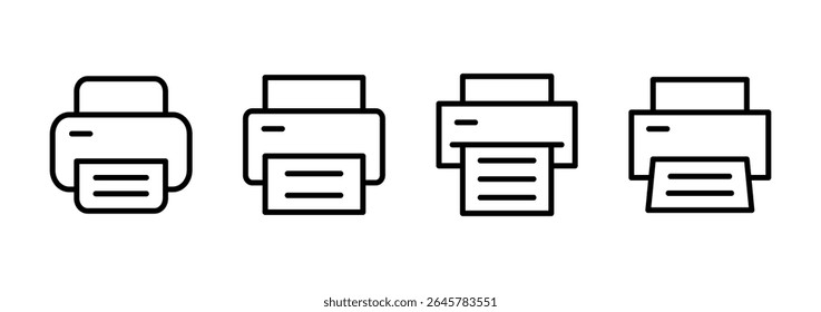 Ícone de impressão logotipo design. sinal e símbolo da impressora