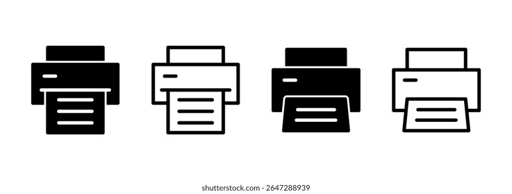 Ícone de impressão logotipo design. sinal e símbolo da impressora