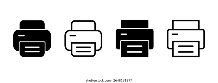 Ícone de impressão logotipo design. sinal e símbolo da impressora
