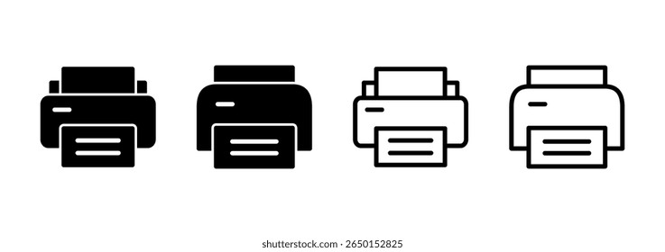Ícone de impressão logotipo design. sinal e símbolo da impressora