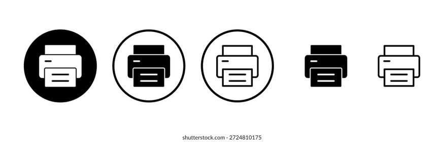 Ícone de impressão logotipo design. sinal e símbolo da impressora