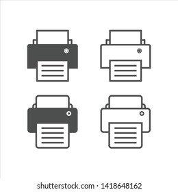 Print icon logo template vector