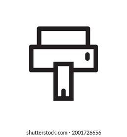 print icon or logo vector illustration of isolated sign symbol, vector illustration with high quality black outline.