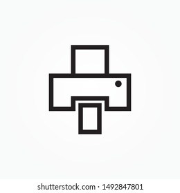 print icon on the white background