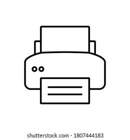Print icon on white background