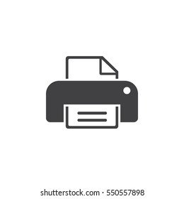 Print Icon On The White Background