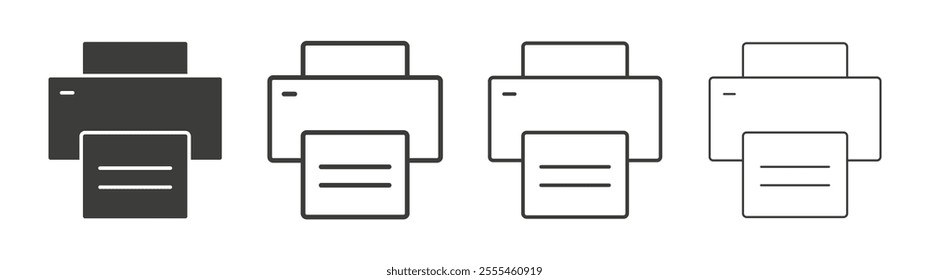 Print icon pack. vector illustration