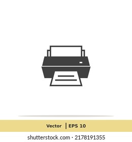 Print Icon. Printer Symbol. Design Logo Template. Vector Icon EPS 10 Pixel Perfect