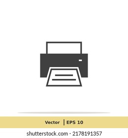 Icono de impresión. Símbolo de impresora. Plantilla de logotipo de diseño. Icono del vector EPS 10 píxeles perfecto