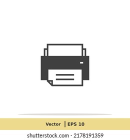 Print Icon. Printer Symbol. Design Logo Template. Vector Icon EPS 10 Pixel Perfect