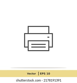 Print Icon. Printer Symbol. Design Logo Template. Vector Icon EPS 10 Pixel Perfect
