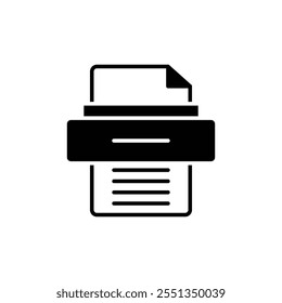 Icono de impresión, icono de Vector de impresora, icono de impresora. Icono de Vector de la impresora de oficina aislado sobre fondo blanco, diseño del logotipo de la impresora de oficina. Imprimir papel o documento de firma. Archivo Eps 23.