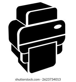 Ícone Imprimir representado pelo ícone Impressão Simples Estilo de preenchimento preto.