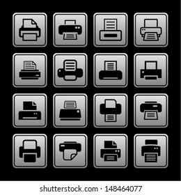 Print icon set