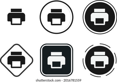 print icon set. Collection of high quality black outline for web site design and mobile dark mode apps. Vector illustration on white background