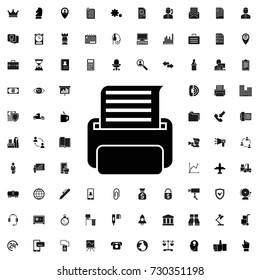 Print icon. set of filled company icons.