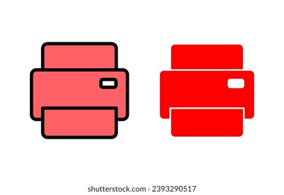 Print icon set illustration. printer sign and symbol