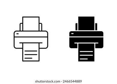 Print icon set illustration. printer sign and symbol