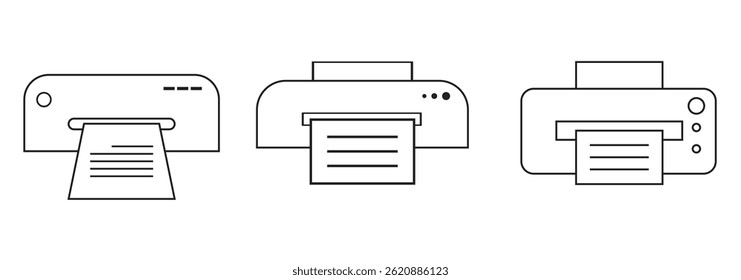 Illustration für Symbolsatz drucken. Druckerzeichen und -symbol.