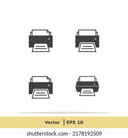 Print Icon set. Printer Symbol. Design Logo Template. Vector Icon EPS 10 Pixel Perfect