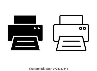 Print Icon Set Printer Icon Vector Stock Vector (Royalty Free ...