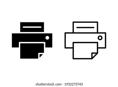 Print Icon Set Printer Icon Vector Stock Vector (Royalty Free ...