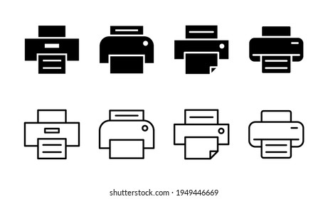 Print icon set. printer icon vector. 