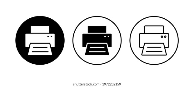 Print icon set. printer icon vector. 