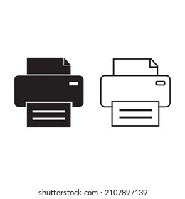 Print icon set. printer icon vector symbol