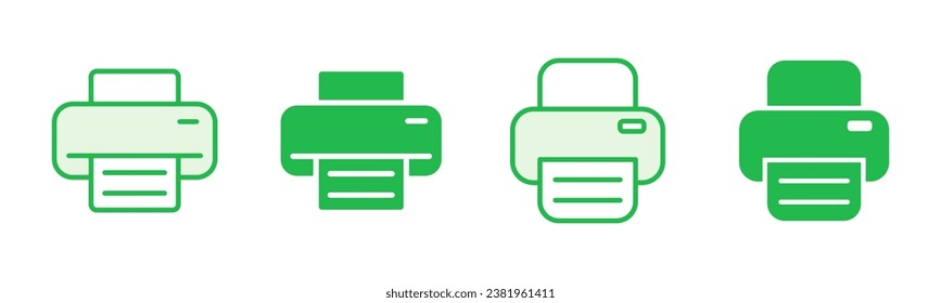 Print icon set. printer icon vector. 