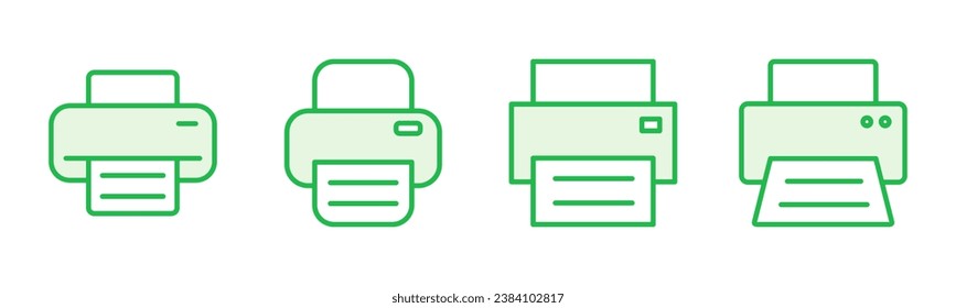 Print icon set. printer icon vector. 