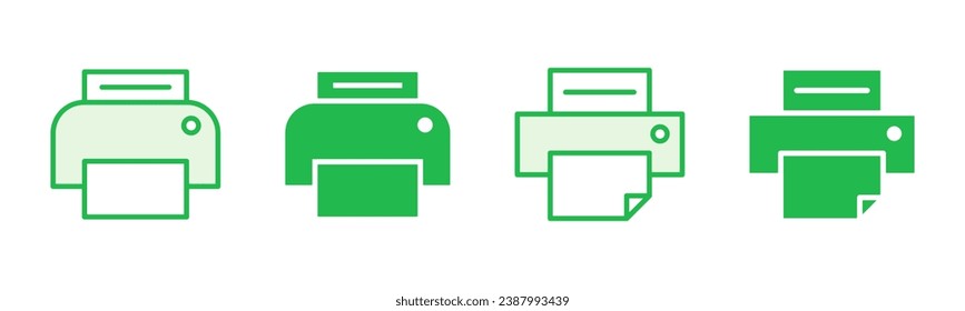 Print icon set. printer icon vector. 