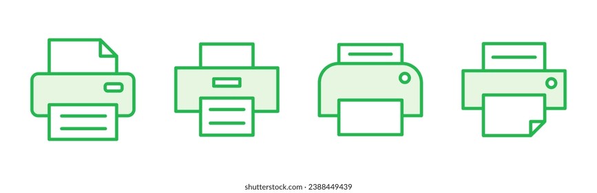 Print icon set. printer icon vector. 