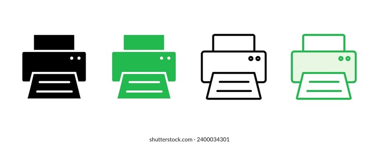 Print icon set. printer icon vector. 