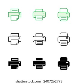 Print icon set. printer icon vector. 