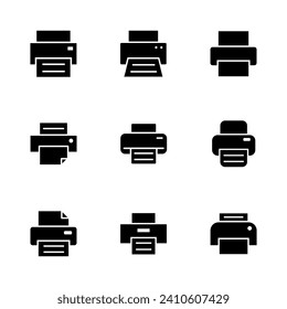 Print icon set. printer icon vector. 