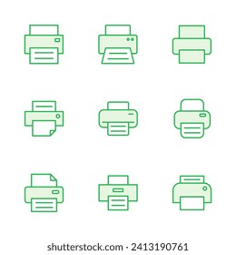 Print icon set. printer icon vector. 