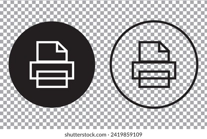 Print icon set. printer icon vector. Document desktop printer flat icon for apps and websites