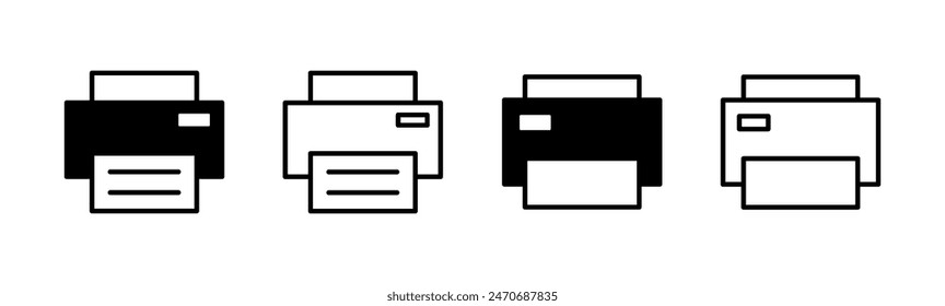 Print icon set. printer icon vector. 