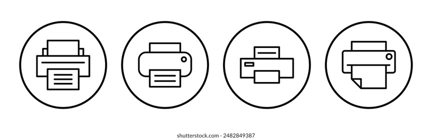 Print icon set. printer icon vector. 