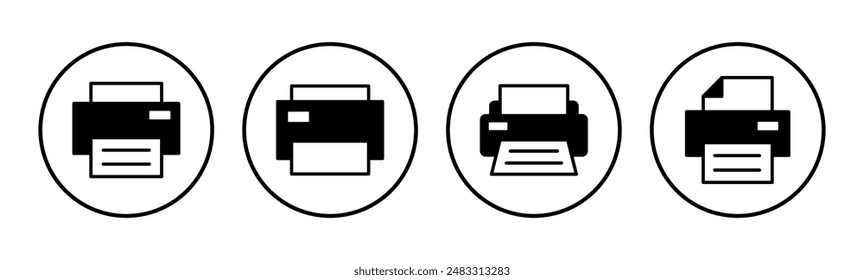 Print icon set. printer icon vector. 