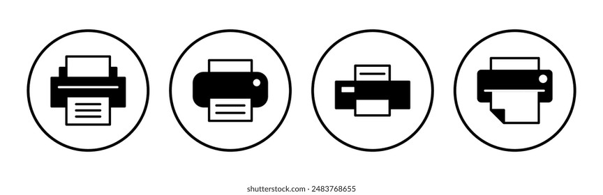 Print icon set. printer icon vector. 