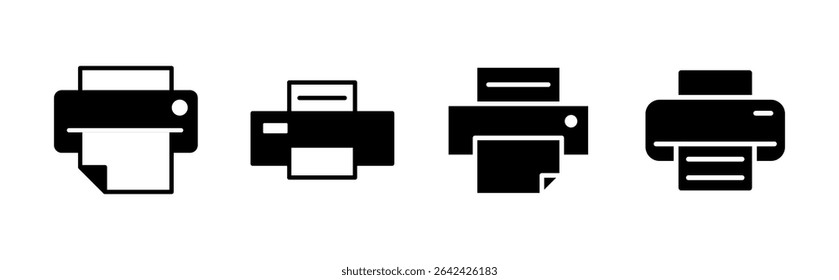 Conjunto de ícones de impressão. ícone da impressora vetor. 