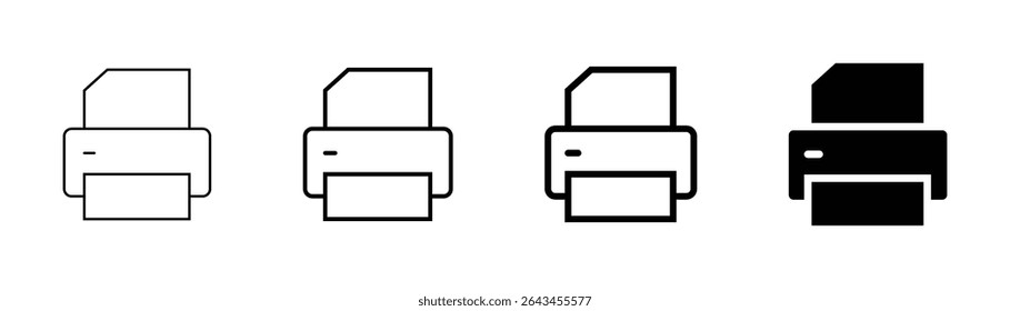 Imprimir conjunto de ícones. ícone da impressora vetor para aplicativos e sites.