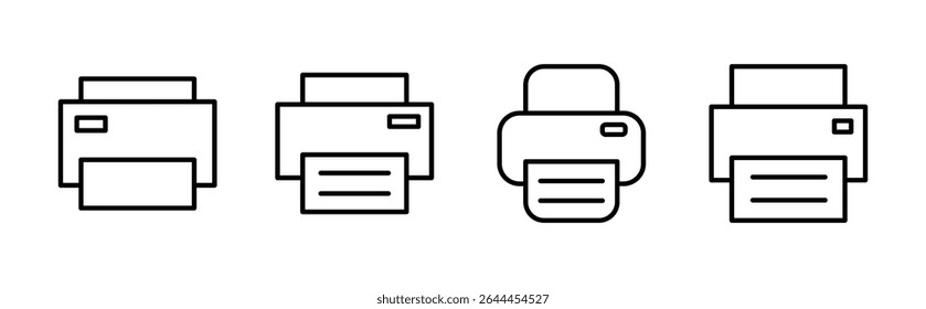 Conjunto de ícones de impressão. ícone da impressora vetor. 