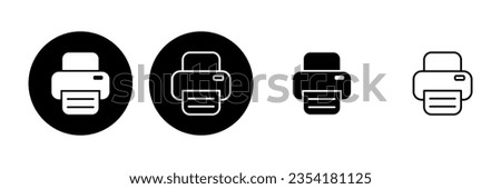 Print icon set. printer icon vector. 